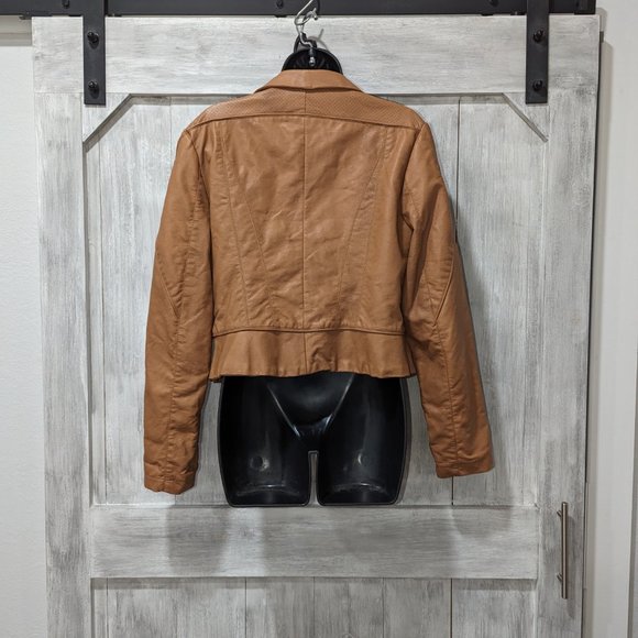 NICOLE MILLER Faux Leather Moto Jacket Size L - Picture 2 of 5
